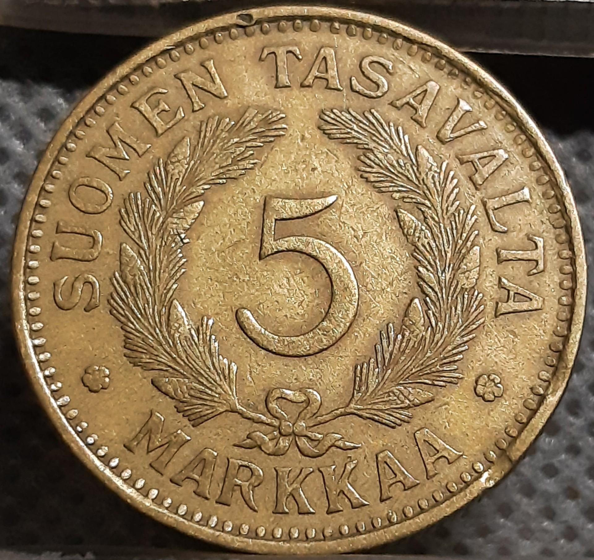 Suomija 5 Markės 1931 KM#31 (1579)